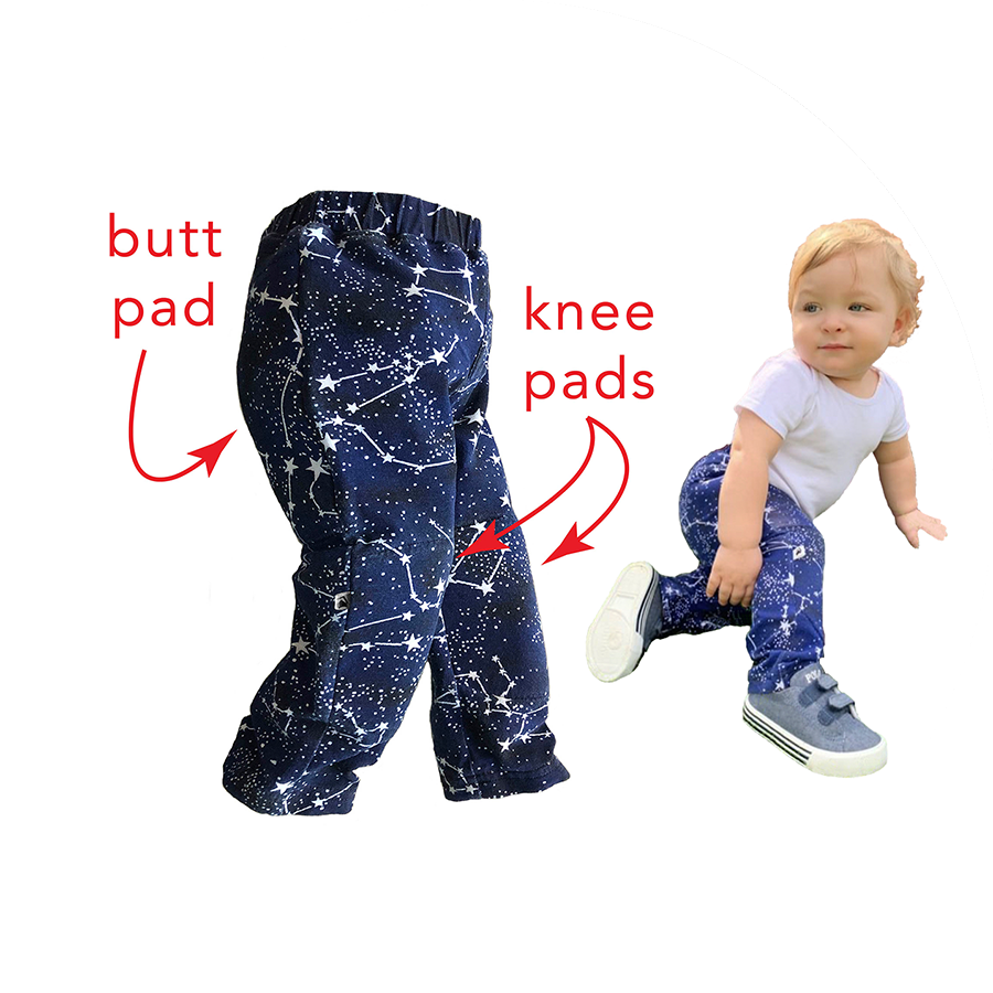 Padded Pants for Baby & Toddler, with Butt & Knee Pads, Fall Protection!
